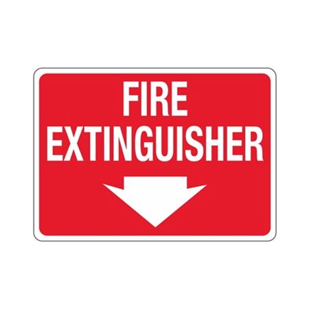 Fire Extinguisher Down Arrow Sign